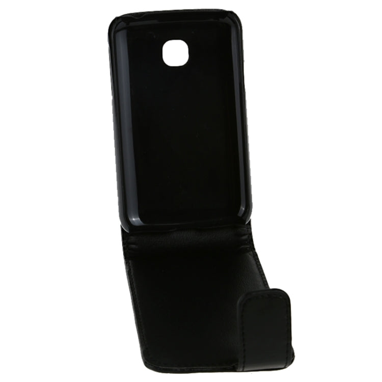 For LG L20 Vertical Flip Magnetic Snap Leather Case(Black)
