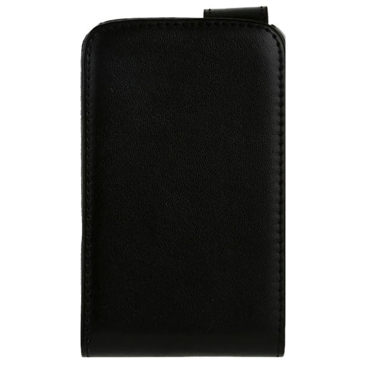 For LG L30 Vertical Flip Magnetic Snap Leather Case(Black)