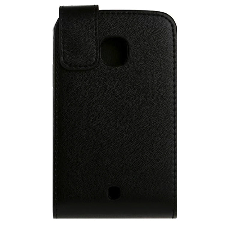 For LG L30 Vertical Flip Magnetic Snap Leather Case(Black)