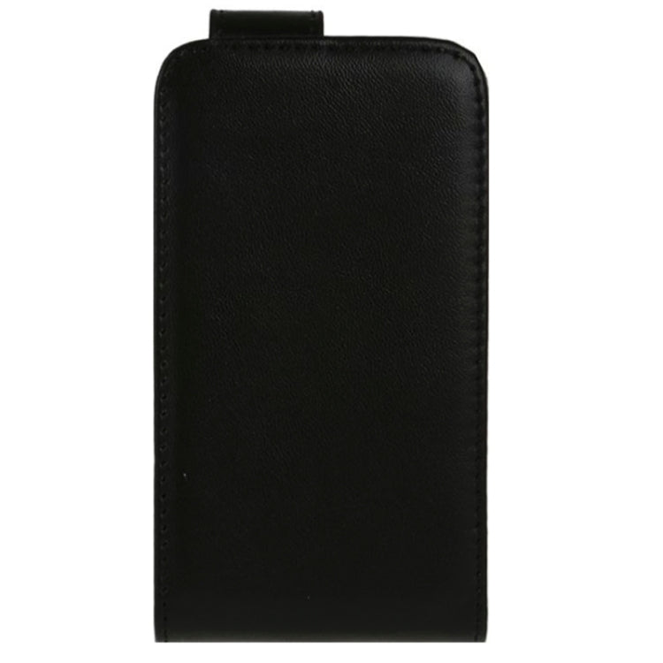 For LG L35 Vertical Flip Magnetic Snap Leather Case(Black)