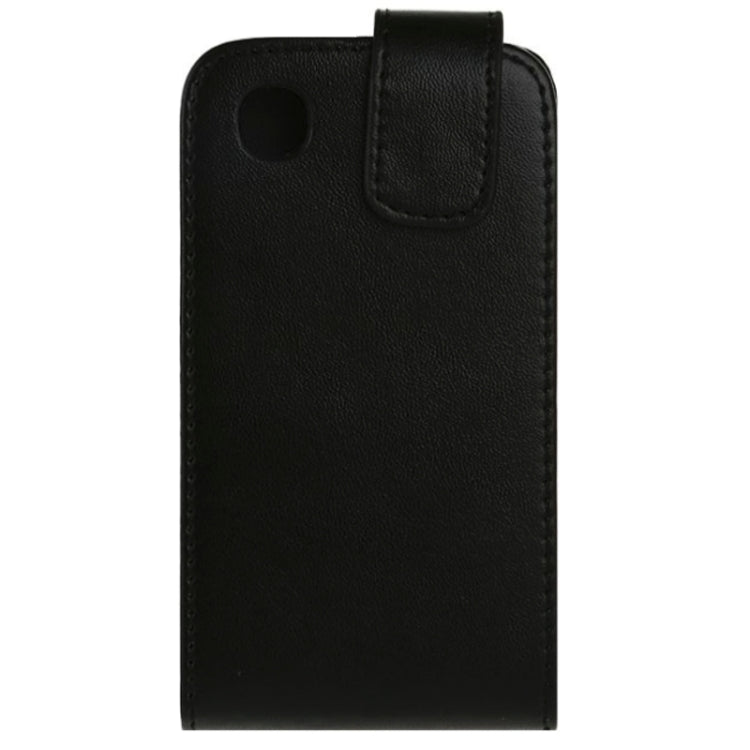 For LG L35 Vertical Flip Magnetic Snap Leather Case(Black)
