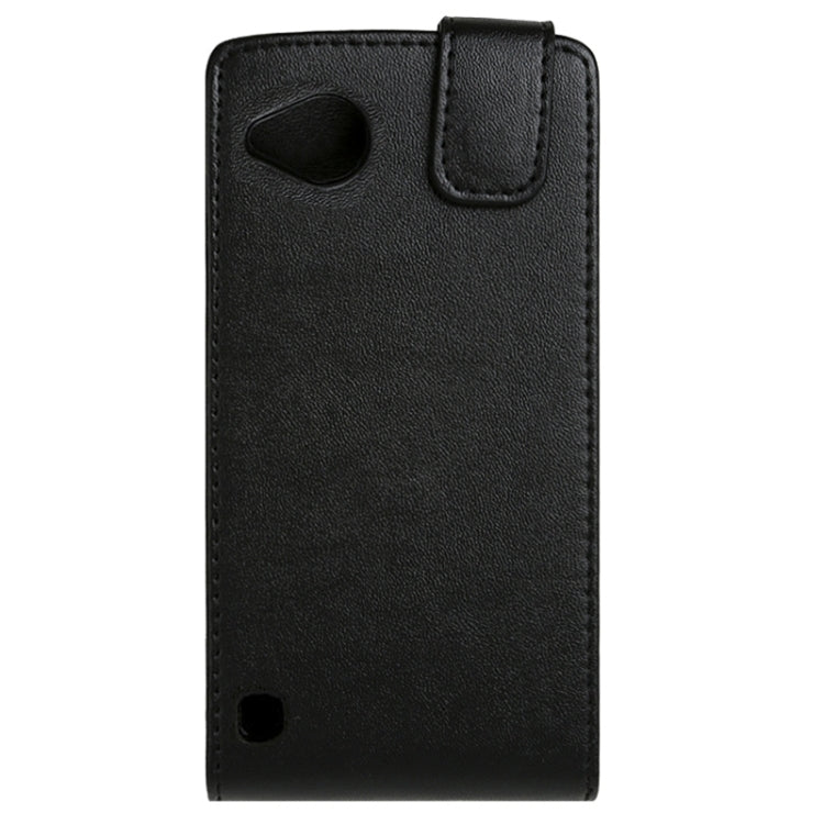 For LG L50 / D213N Vertical Flip Magnetic Snap Leather Case(Black)