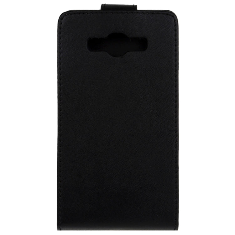 For LG L60 / L60-X145 Vertical Flip Magnetic Snap Leather Case(Black)