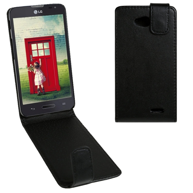For L70 / Dual D325 / D320N Vertical Flip Magnetic Snap Leather Case(Black)