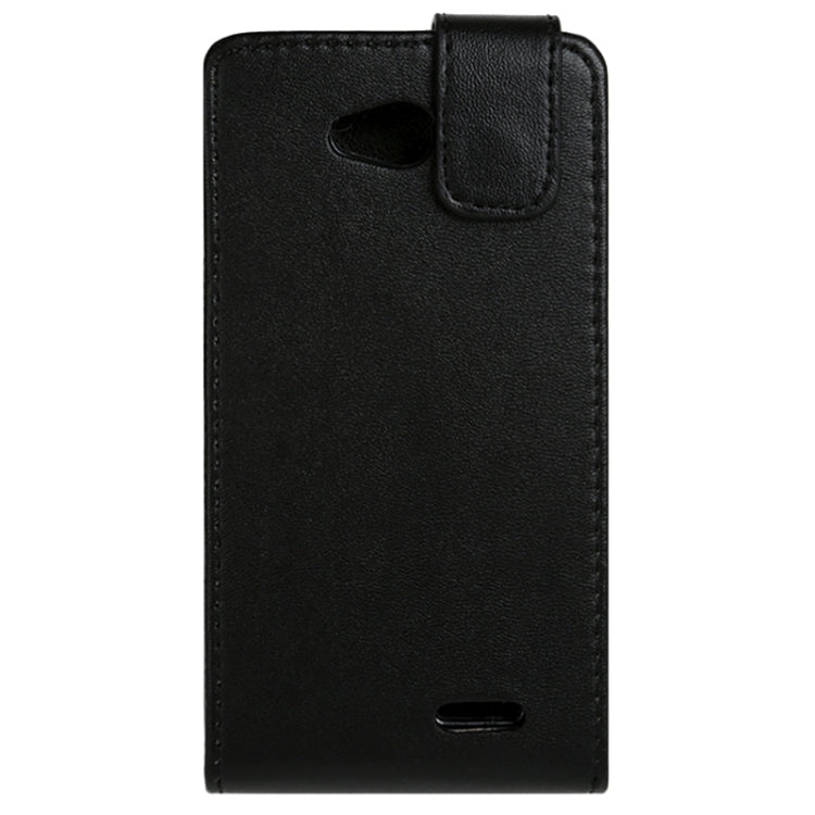 For L70 / Dual D325 / D320N Vertical Flip Magnetic Snap Leather Case(Black)