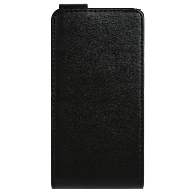 Vertical Flip Magnetic Snap Leather Case for LG Optimus L9II / D605(Black)