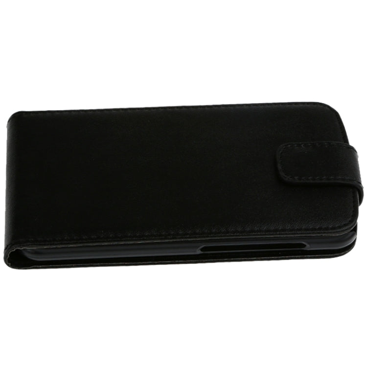 Vertical Flip Magnetic Snap Leather Case for Huawei Ascend Y520(Black)