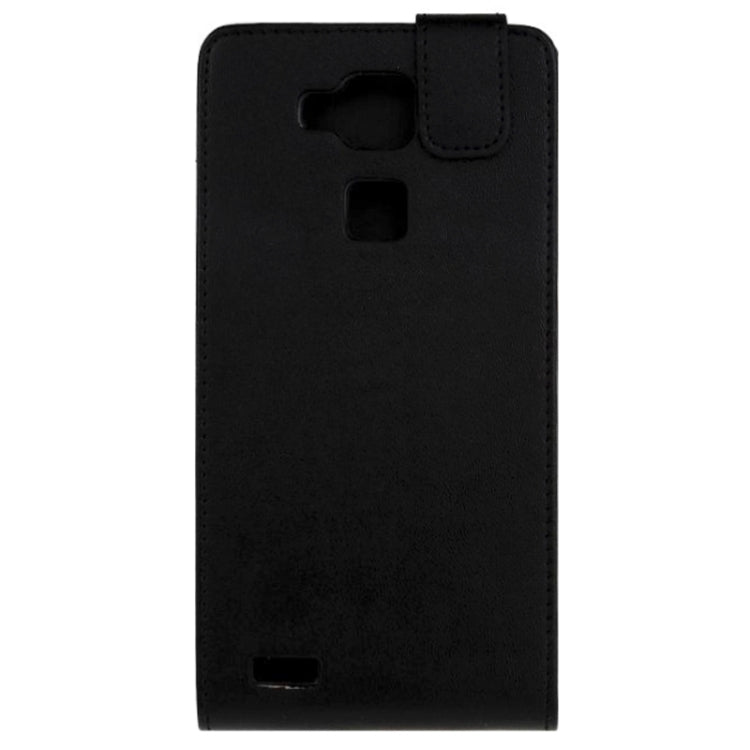 Vertical Flip Magnetic Snap Leather Case for Huawei Ascend Mate 7(Black)
