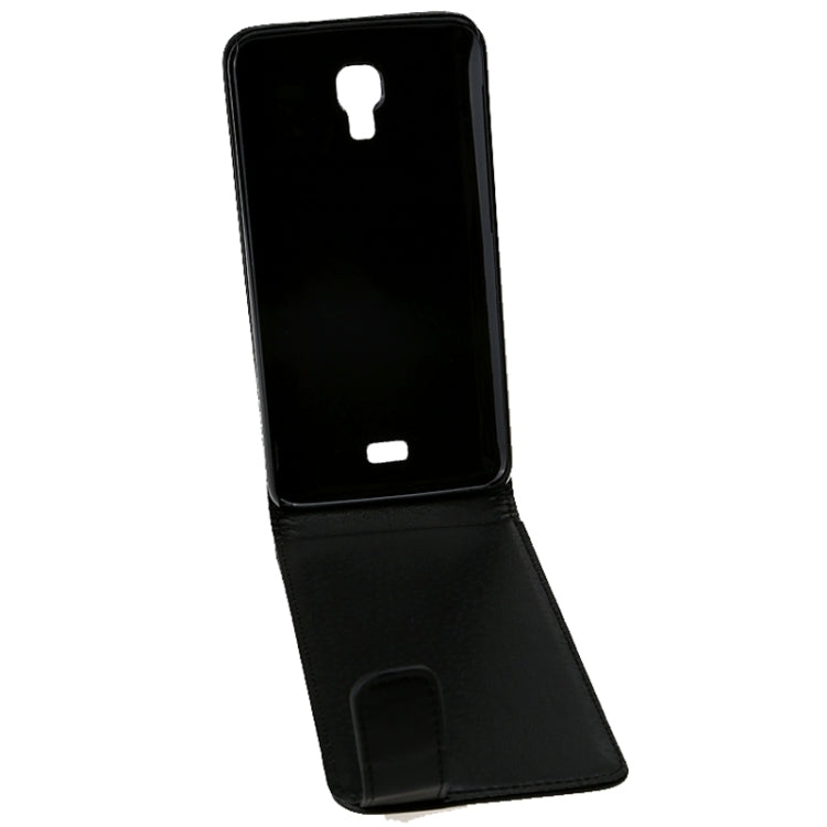Vertical Flip Magnetic Snap Leather Case for Wiko Bloom(Black)