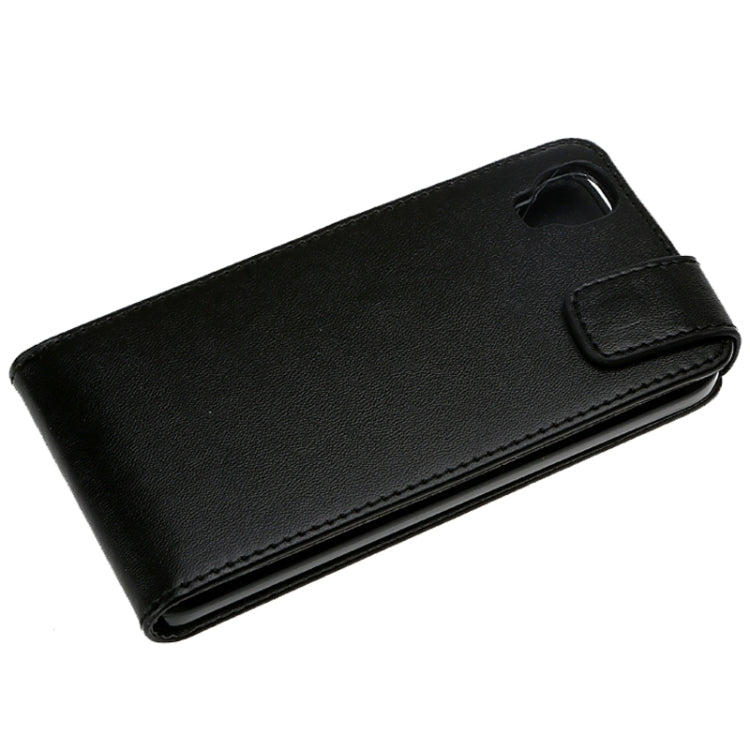 Vertical Flip Magnetic Snap Leather Case for Wiko Fizz(Black)