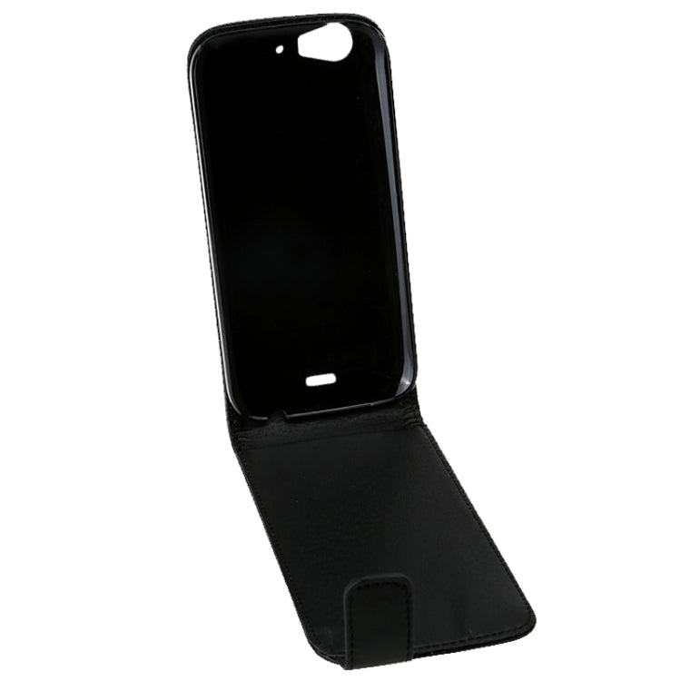 Vertical Flip Magnetic Snap Leather Case for Wiko Full(Black)