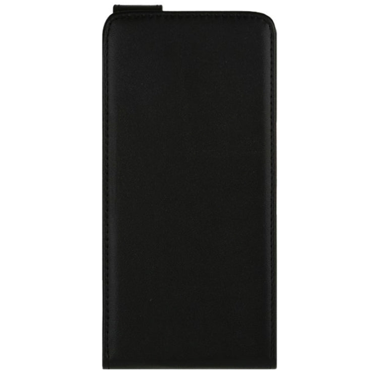 Vertical Flip Magnetic Snap Leather Case for Wiko Getaway(Black)