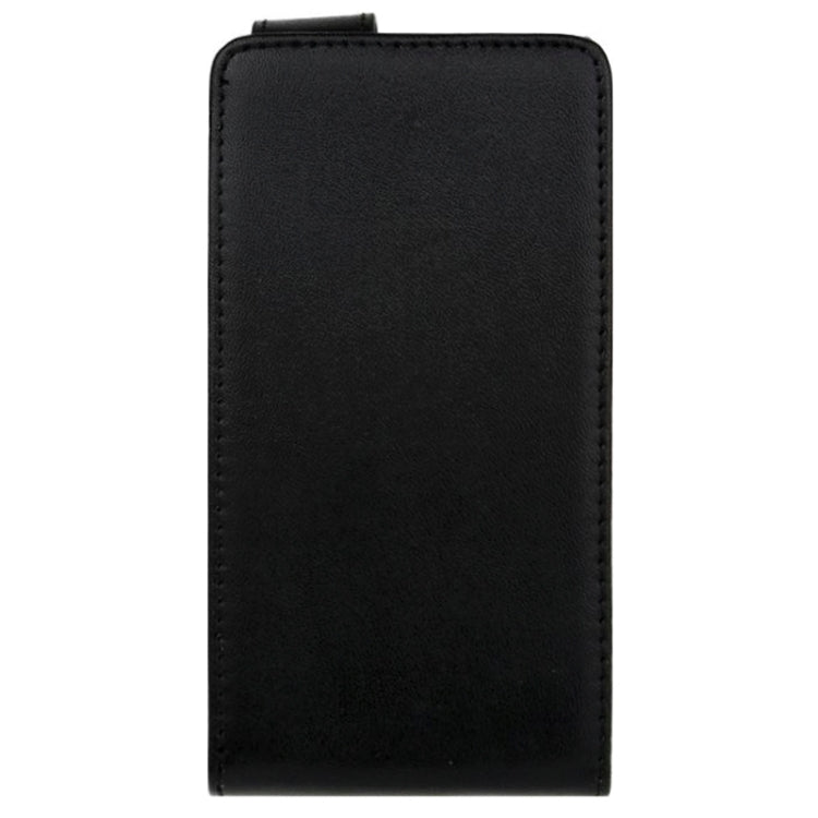 Vertical Flip Magnetic Snap Leather Case for Wiko Kite 4G(Black)