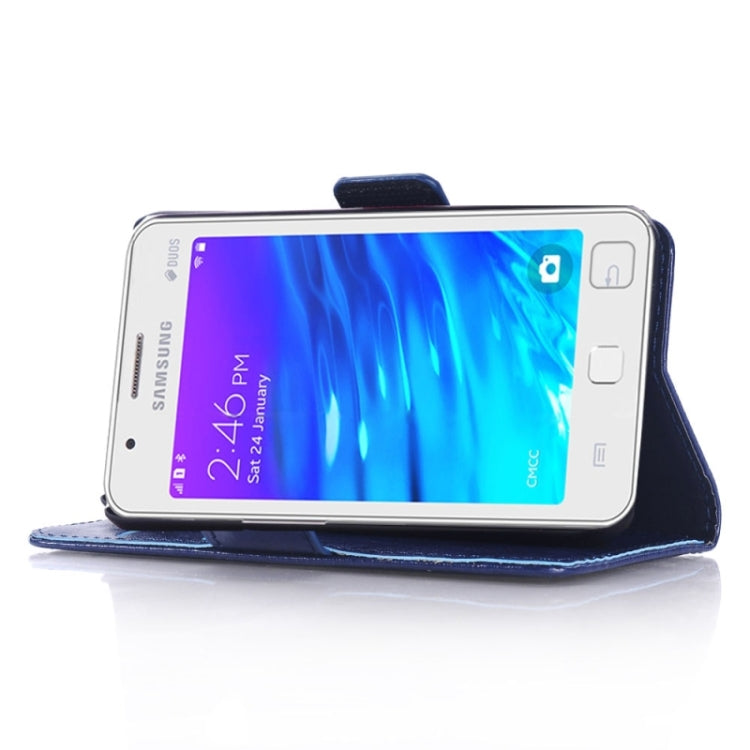 Oil Skin Texture Horizontal Flip Leather Case with Card Slots & Wallet & Holder for Samsung Z1/Z130H