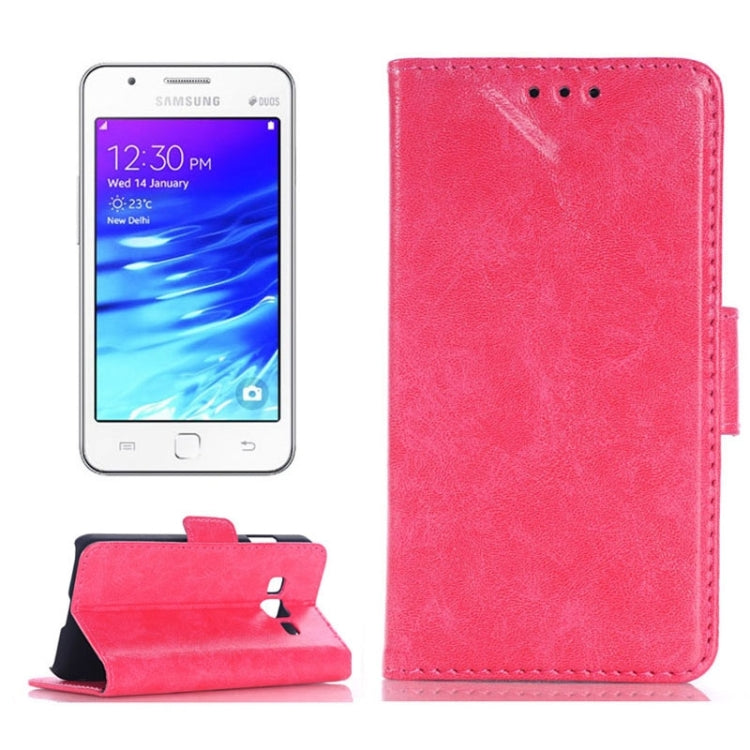 Oil Skin Texture Horizontal Flip Leather Case with Card Slots & Wallet & Holder for Samsung Z1/Z130H