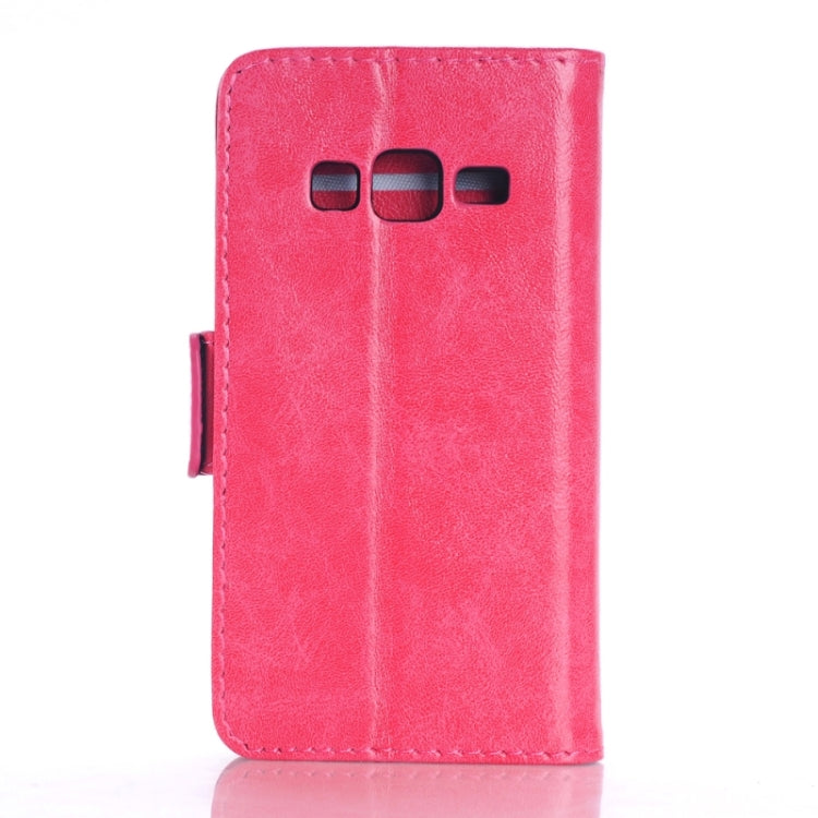 Oil Skin Texture Horizontal Flip Leather Case with Card Slots & Wallet & Holder for Samsung Z1/Z130H