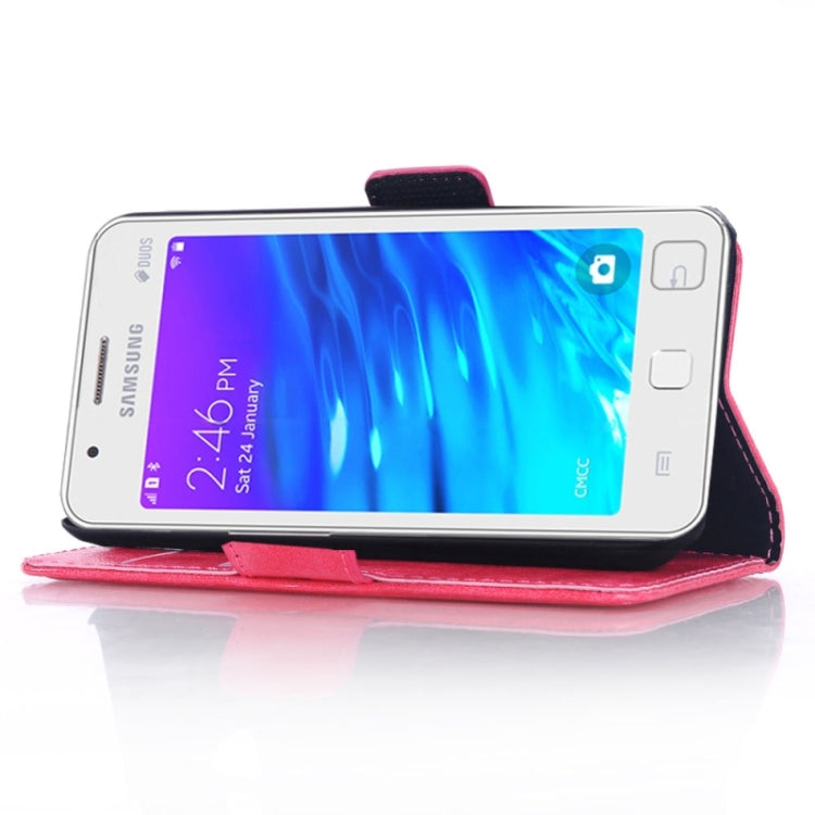 Oil Skin Texture Horizontal Flip Leather Case with Card Slots & Wallet & Holder for Samsung Z1/Z130H