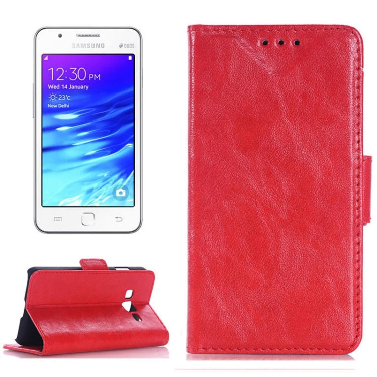 Oil Skin Texture Horizontal Flip Leather Case with Card Slots & Wallet & Holder for Samsung Z1/Z130H