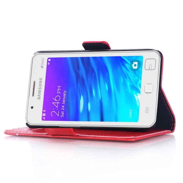 Oil Skin Texture Horizontal Flip Leather Case with Card Slots & Wallet & Holder for Samsung Z1/Z130H