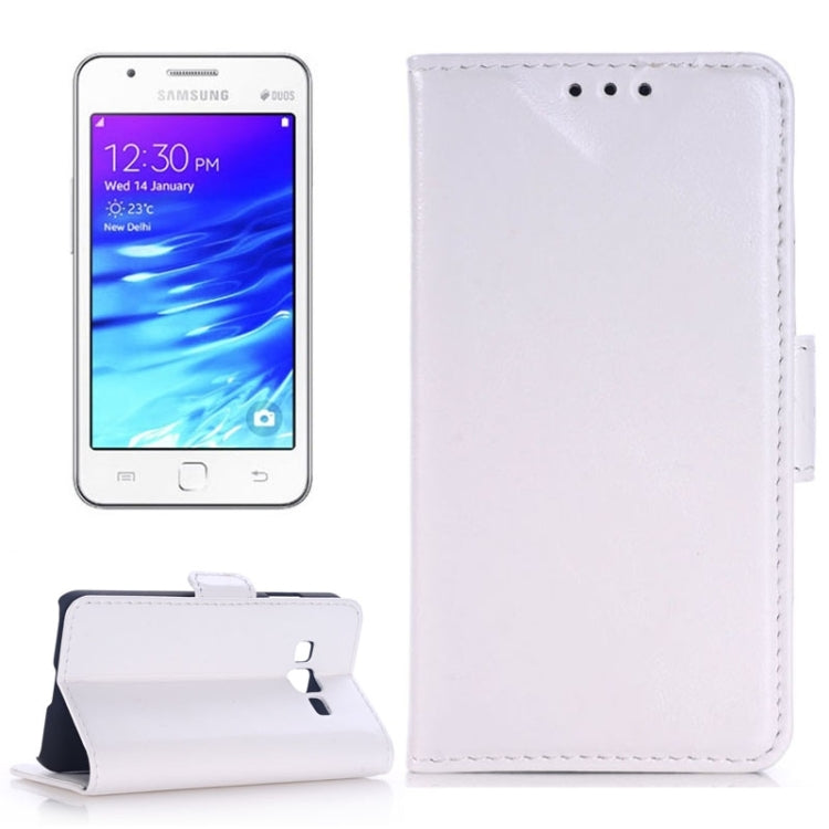 Oil Skin Texture Horizontal Flip Leather Case with Card Slots & Wallet & Holder for Samsung Z1/Z130H