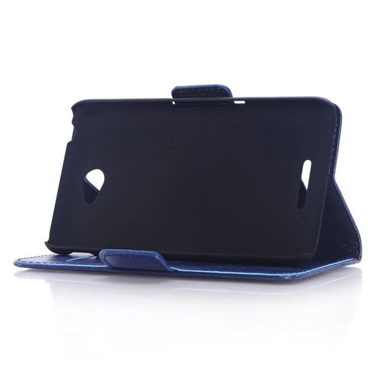 Oil Skin Texture Horizontal Flip Leather Case with Holder & Card Slots & Wallet & Side Chains for Sony Xperia E4