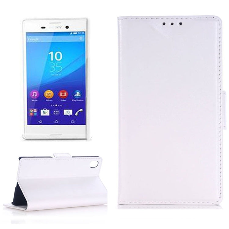 Oil Skin Texture Horizontal Flip Leather Case with Holder & Card Slots & Wallet & Side Chains for Sony Xperia M4 Aqua