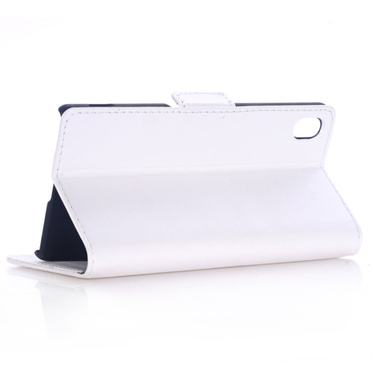 Oil Skin Texture Horizontal Flip Leather Case with Holder & Card Slots & Wallet & Side Chains for Sony Xperia M4 Aqua