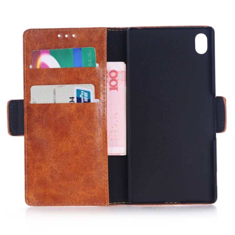 Oil Skin Texture Horizontal Flip Leather Case with Holder & Card Slots & Wallet & Side Chains for Sony Xperia M4 Aqua