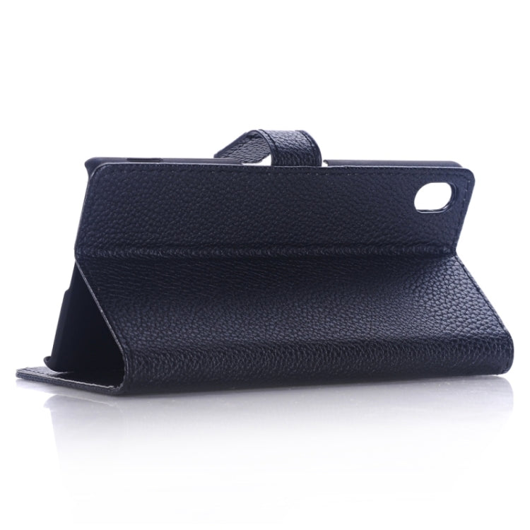 Litchi Texture Horizontal Flip Leather Case with Holder & Card Slots & Wallet & Side Chains for Sony Xperia M4 Aqua