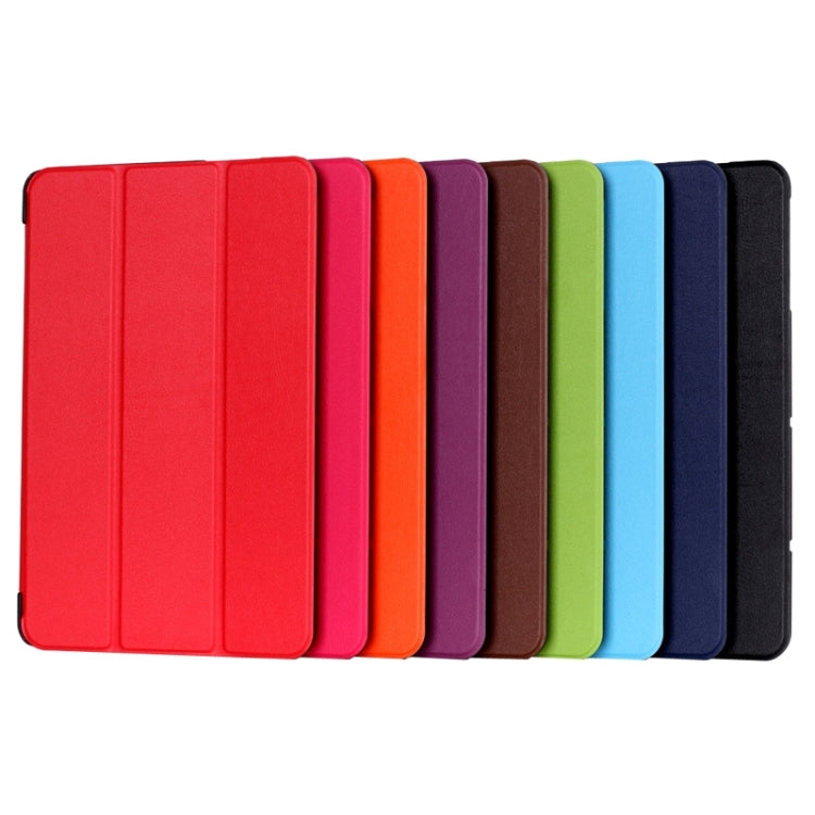 Karst Texture Horizontal Flip Solid Color Leather Case with Three-folding Holder for LG G Pad 2 10.1 / V930 / V940