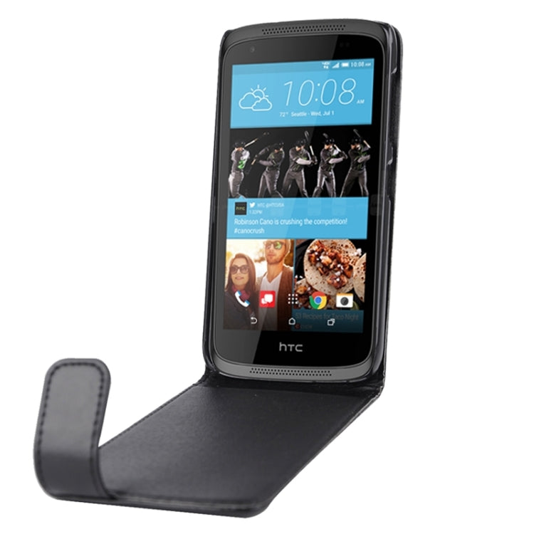 For HTC Desire 526 Nappa Texture Vertical Flip Magnetic Snap Leather Case