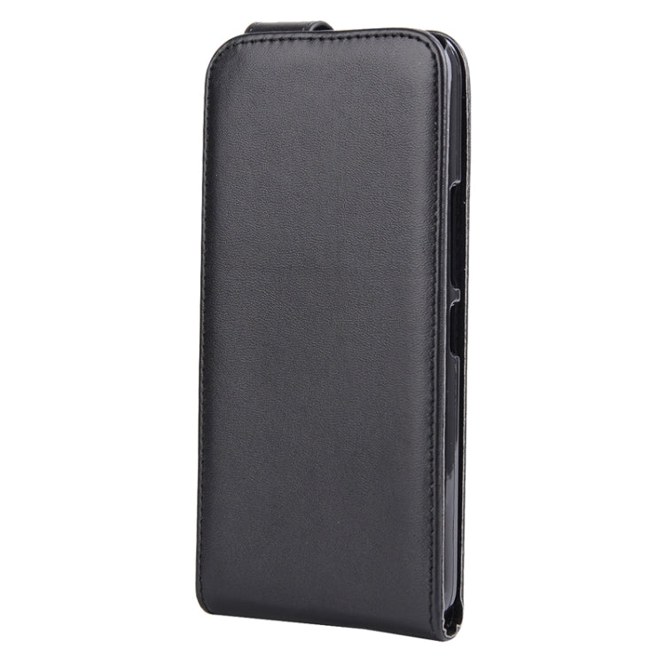 For HTC One Me Nappa Texture Vertical Flip Magnetic Snap Leather Case(Black)