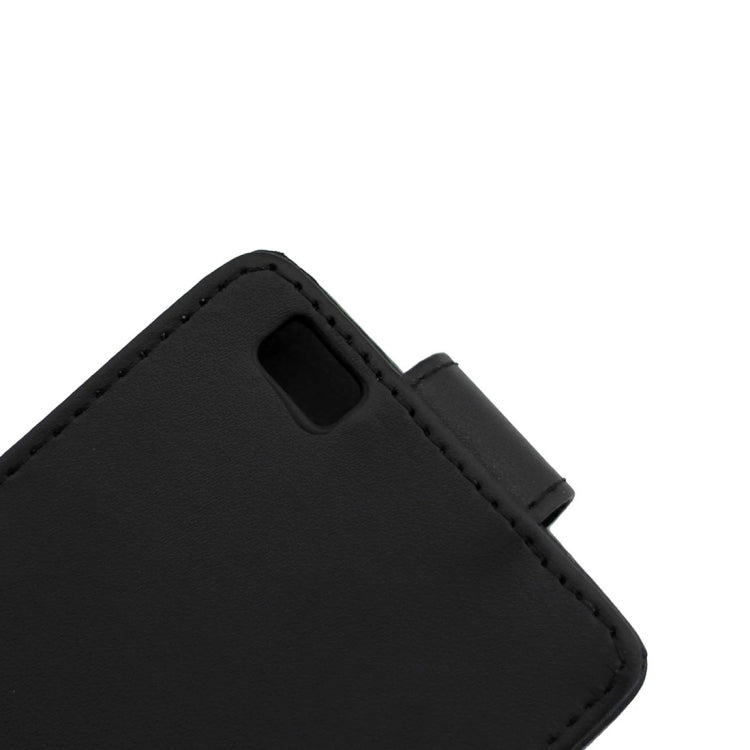 For Huawei  P8 Lite Nappa Texture Vertical Flip Magnetic Snap Leather Case(Black)