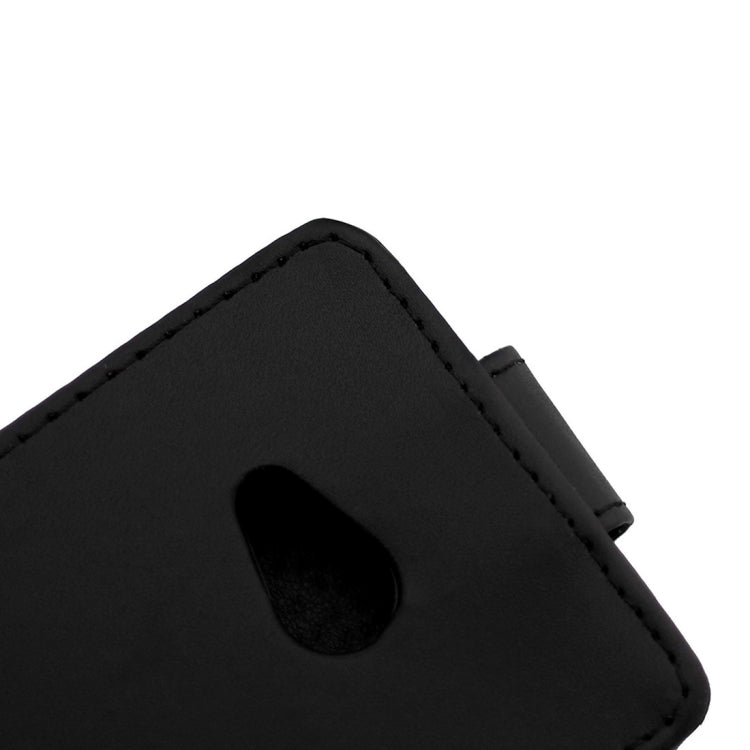 Nappa Texture Vertical Flip Magnetic Snap Leather Case for Microsoft Lumia 540(Black)