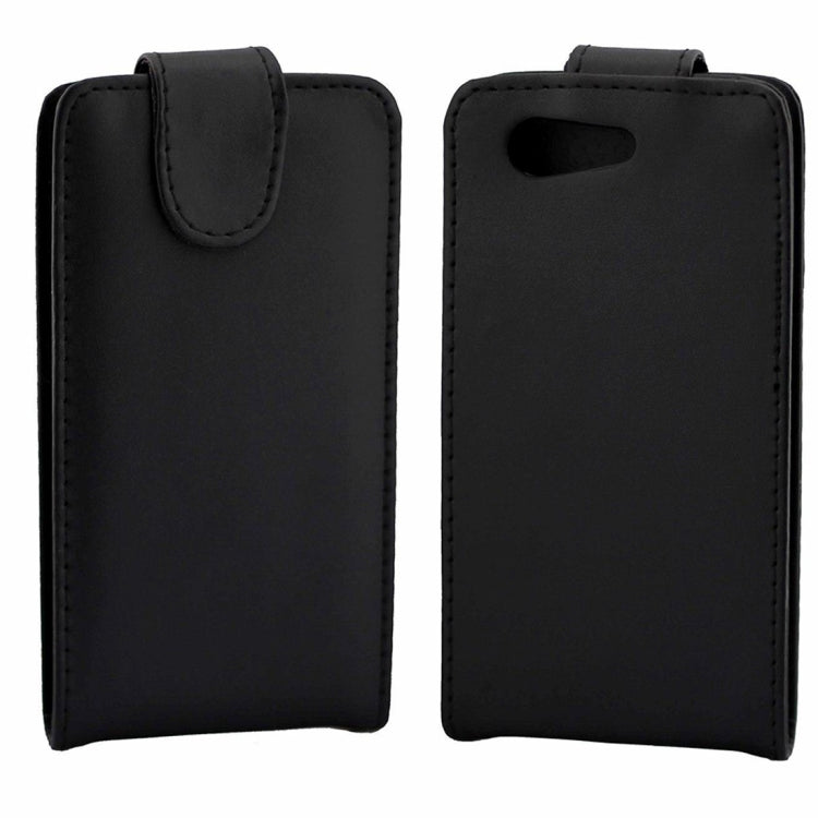 Nappa Texture Vertical Flip Magnetic Snap Leather Case for Sony Xperia Z4 Compact / mini(Black)