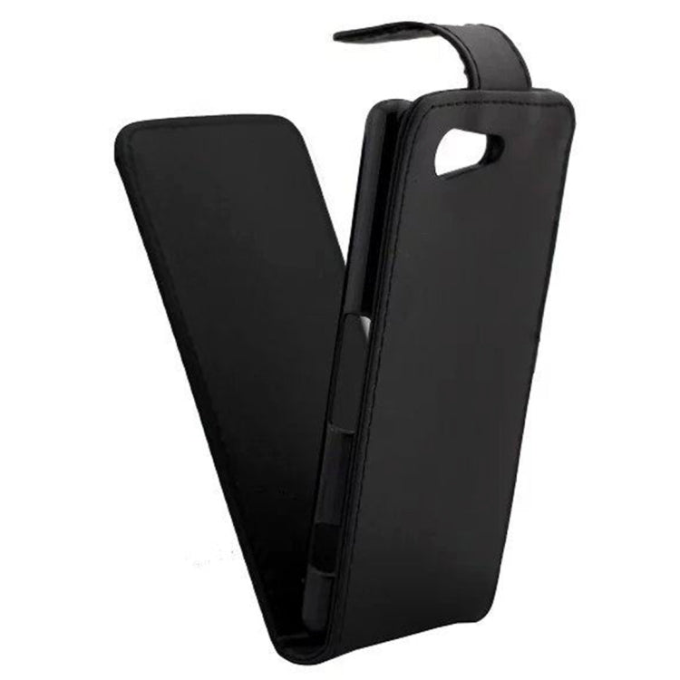 Nappa Texture Vertical Flip Magnetic Snap Leather Case for Sony Xperia Z4 Compact / mini(Black)