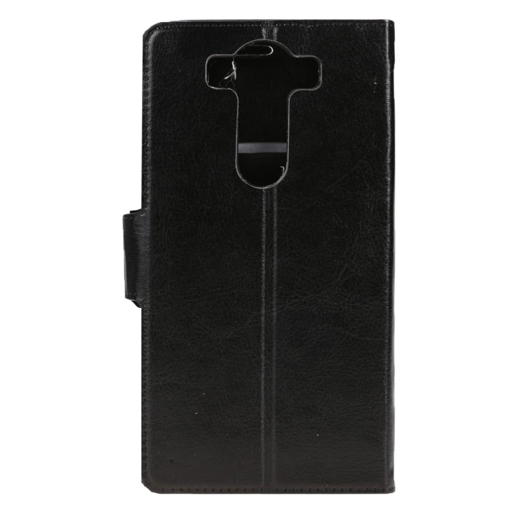 Horizontal Flip Black Leather Case with Card Slots & Holder for LG V10