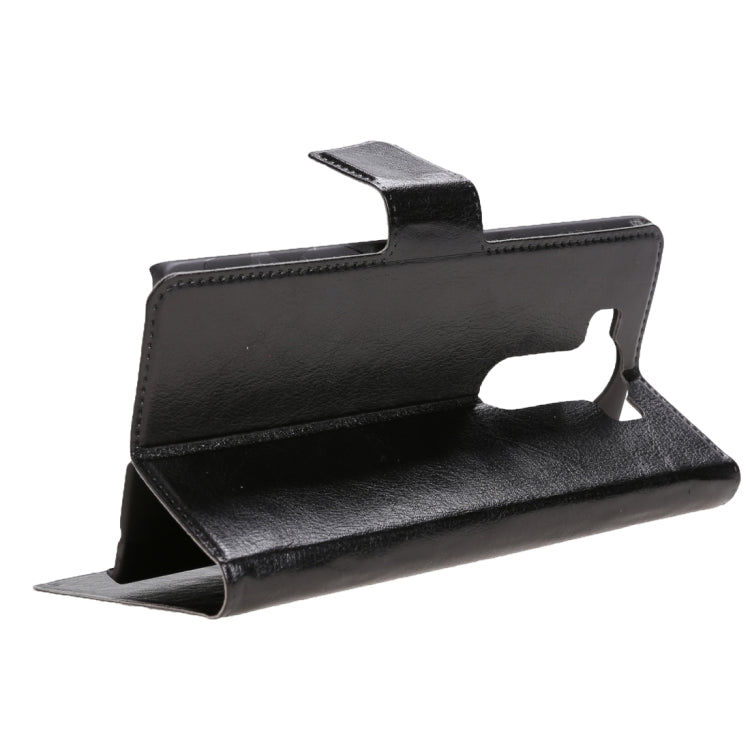 Horizontal Flip Black Leather Case with Card Slots & Holder for LG V10