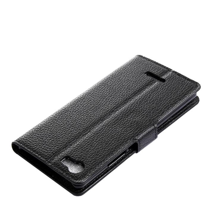 Litchi Texture Horizontal Flip Leather Case with Magnetic Snap & Card Slots & Holder & Wallet for Wiko Fever