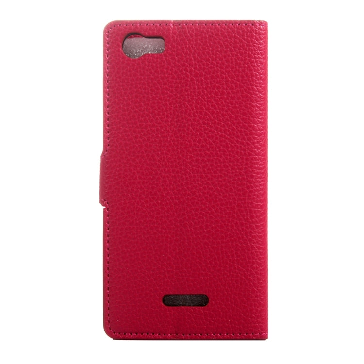 Litchi Texture Horizontal Flip Leather Case with Magnetic Snap & Card Slots & Holder & Wallet for Wiko Fever