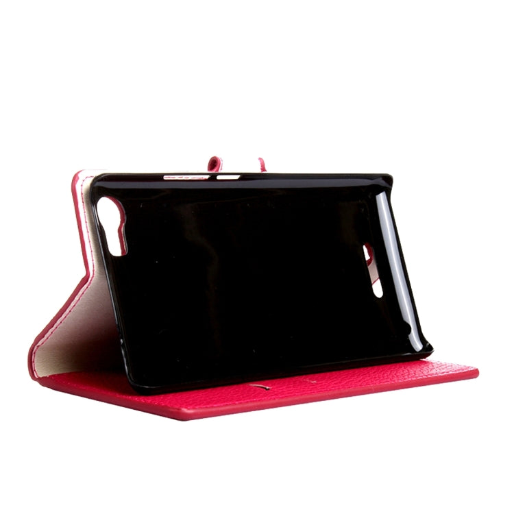 Litchi Texture Horizontal Flip Leather Case with Magnetic Snap & Card Slots & Holder & Wallet for Wiko Fever