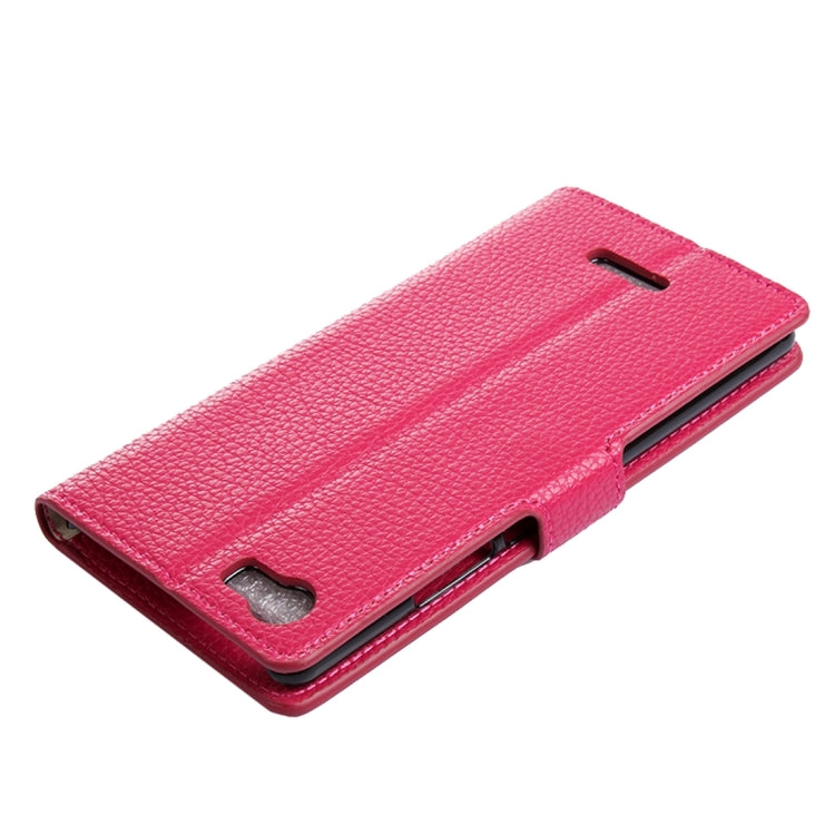 Litchi Texture Horizontal Flip Leather Case with Magnetic Snap & Card Slots & Holder & Wallet for Wiko Fever