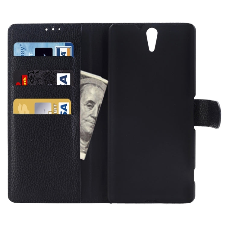 Litchi Texture Horizontal Flip Solid Color Leather Case with Holder & Card Slots & Wallet for Sony Xperia C5 Ultra