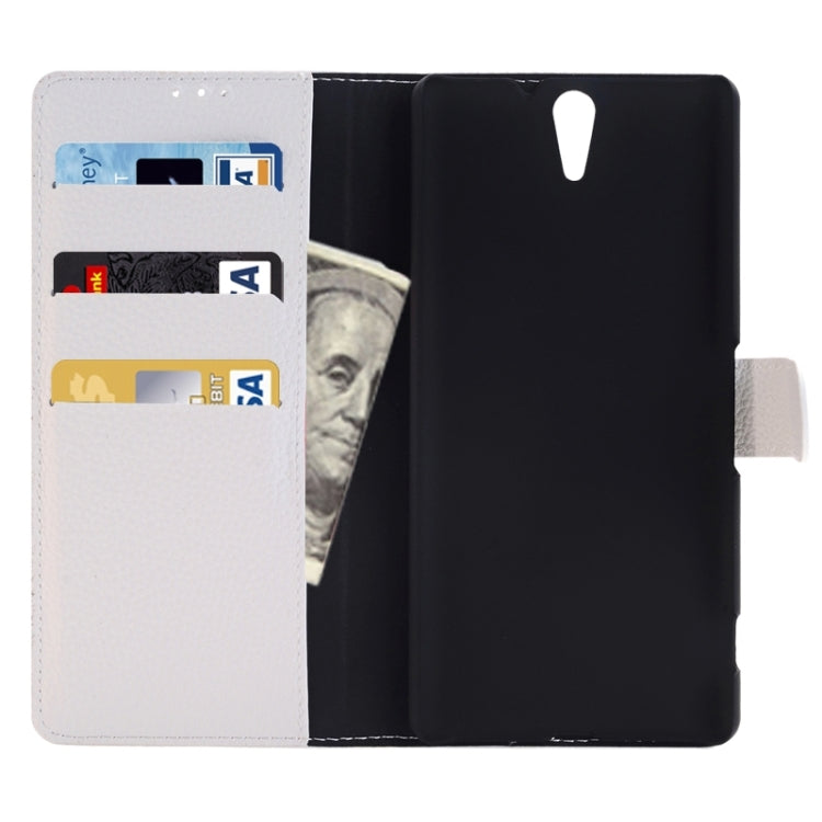 Litchi Texture Horizontal Flip Solid Color Leather Case with Holder & Card Slots & Wallet for Sony Xperia C5 Ultra