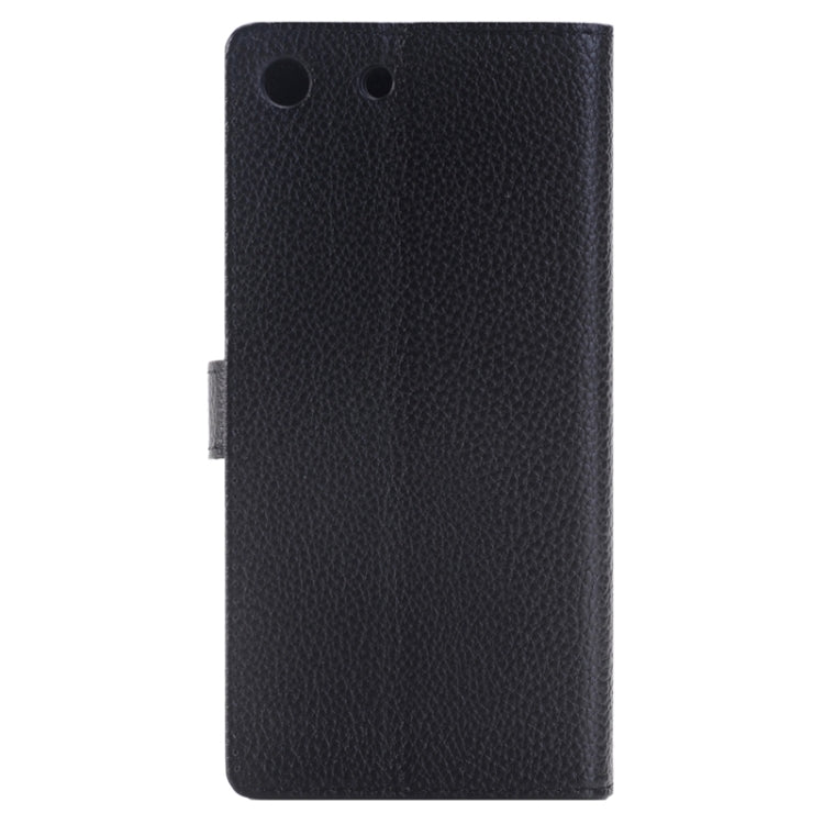 Litchi Texture Horizontal Flip Solid Color Leather Case with Holder & Card Slots & Wallet for Sony Xperia M5