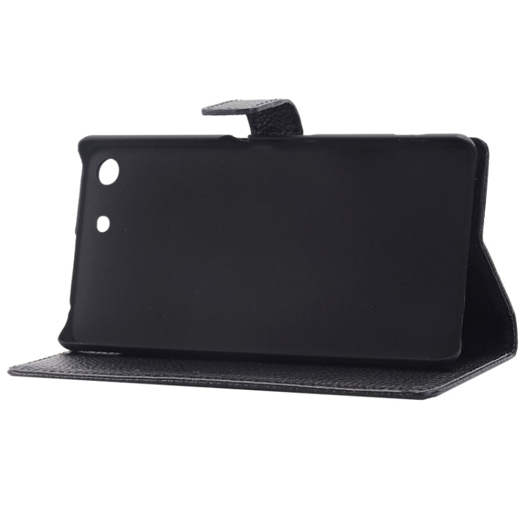 Litchi Texture Horizontal Flip Solid Color Leather Case with Holder & Card Slots & Wallet for Sony Xperia M5
