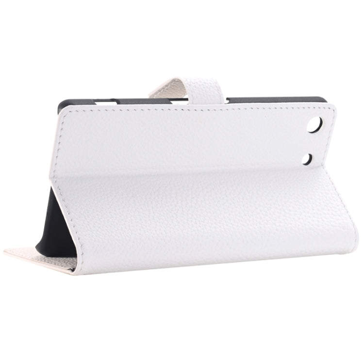 Litchi Texture Horizontal Flip Solid Color Leather Case with Holder & Card Slots & Wallet for Sony Xperia M5