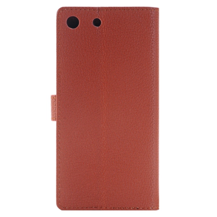 Litchi Texture Horizontal Flip Solid Color Leather Case with Holder & Card Slots & Wallet for Sony Xperia M5