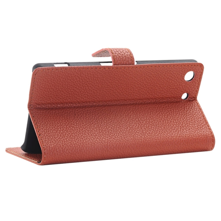 Litchi Texture Horizontal Flip Solid Color Leather Case with Holder & Card Slots & Wallet for Sony Xperia M5