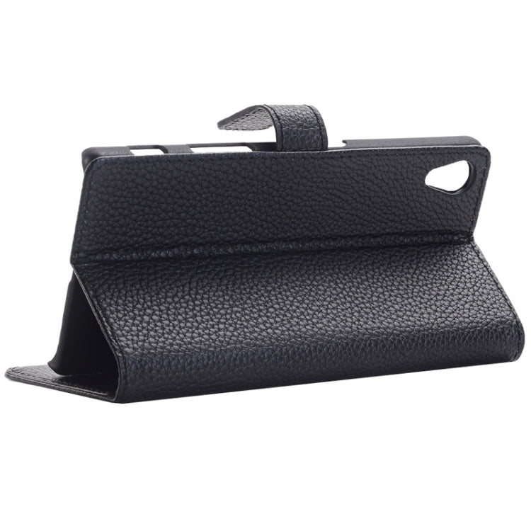 Litchi Texture Horizontal Flip Solid Color Leather Case with Holder & Card Slots & Wallet for Sony Xperia Z5